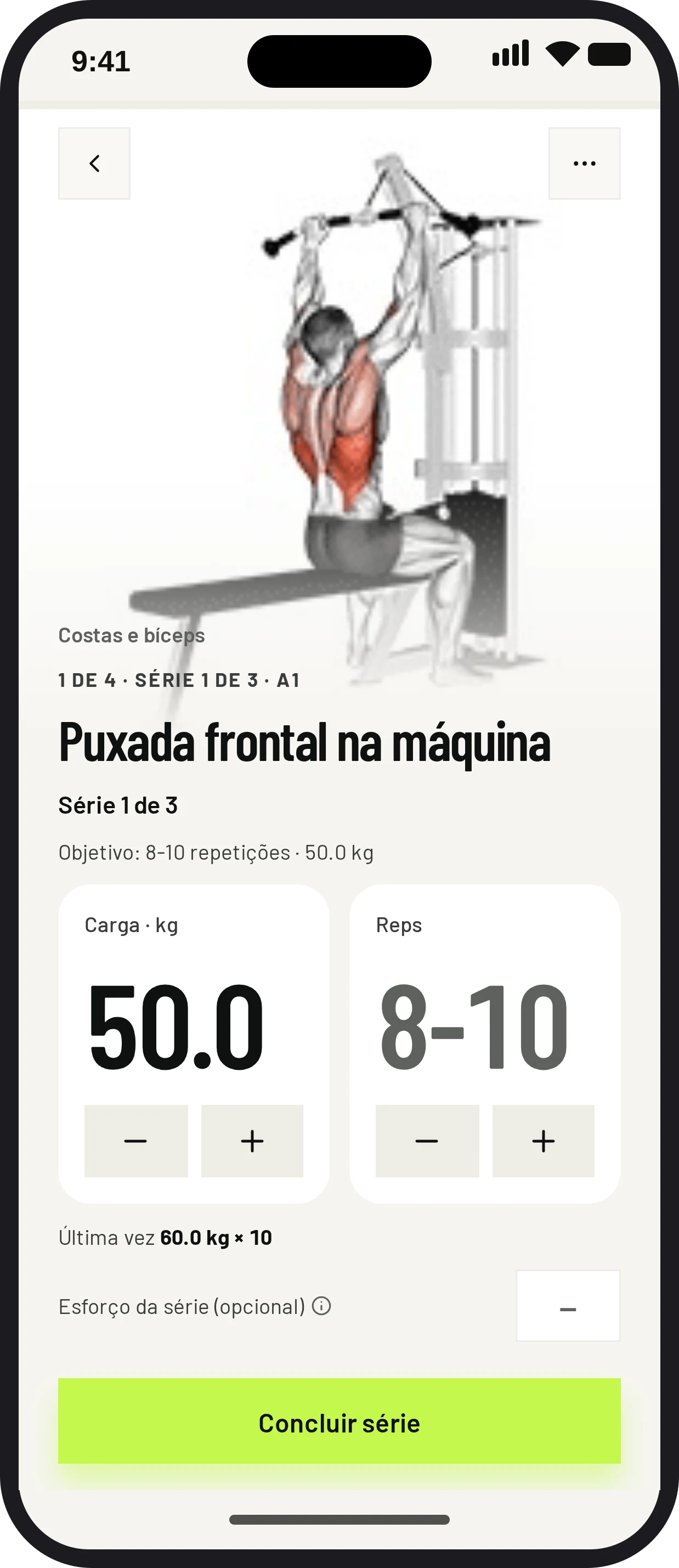 Marque cada série pelo celular.